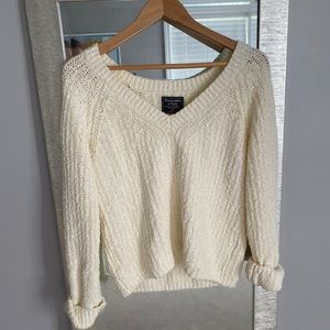 Cream Abercrombie and Fitch Sweater